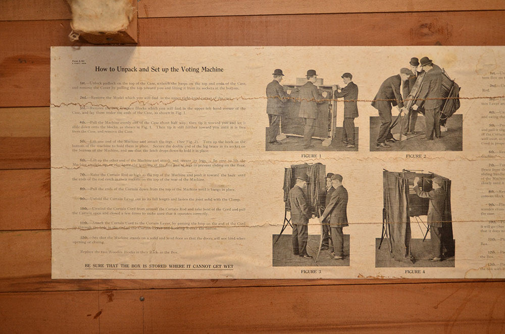Transport Case and Instructions for Automatic Voting Machine page 2