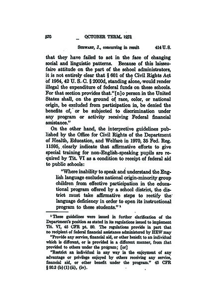 Load U.S. Reports: Lau v. Nichols in Main Document Viewer