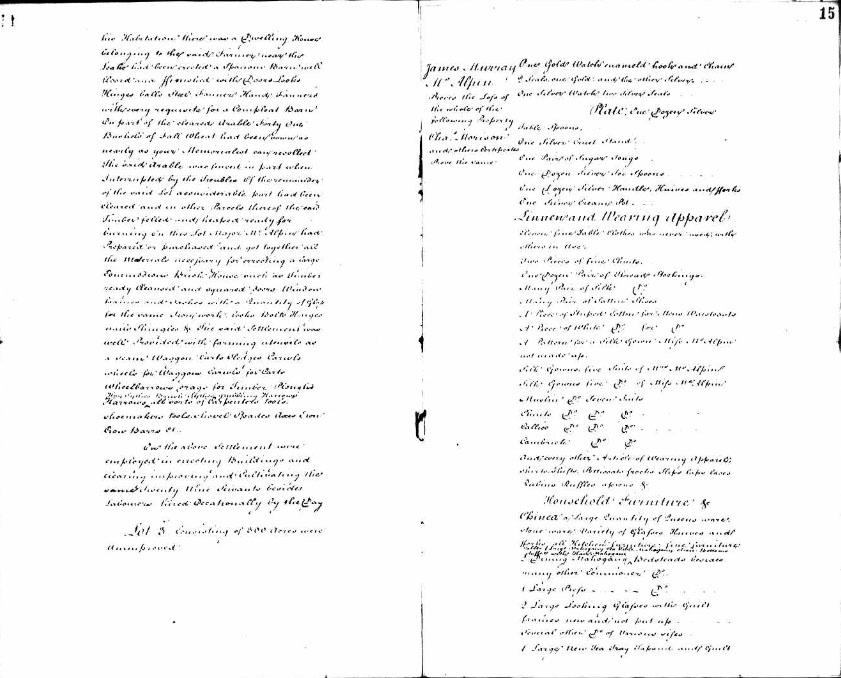Memorial Schedule or Inventory of Mary McAlpin page 2