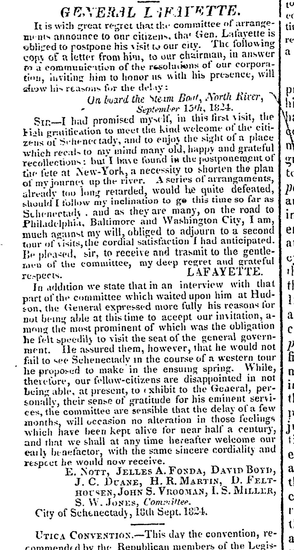 On Board the Steam Boat, North River, September 15, 1824 page 1
