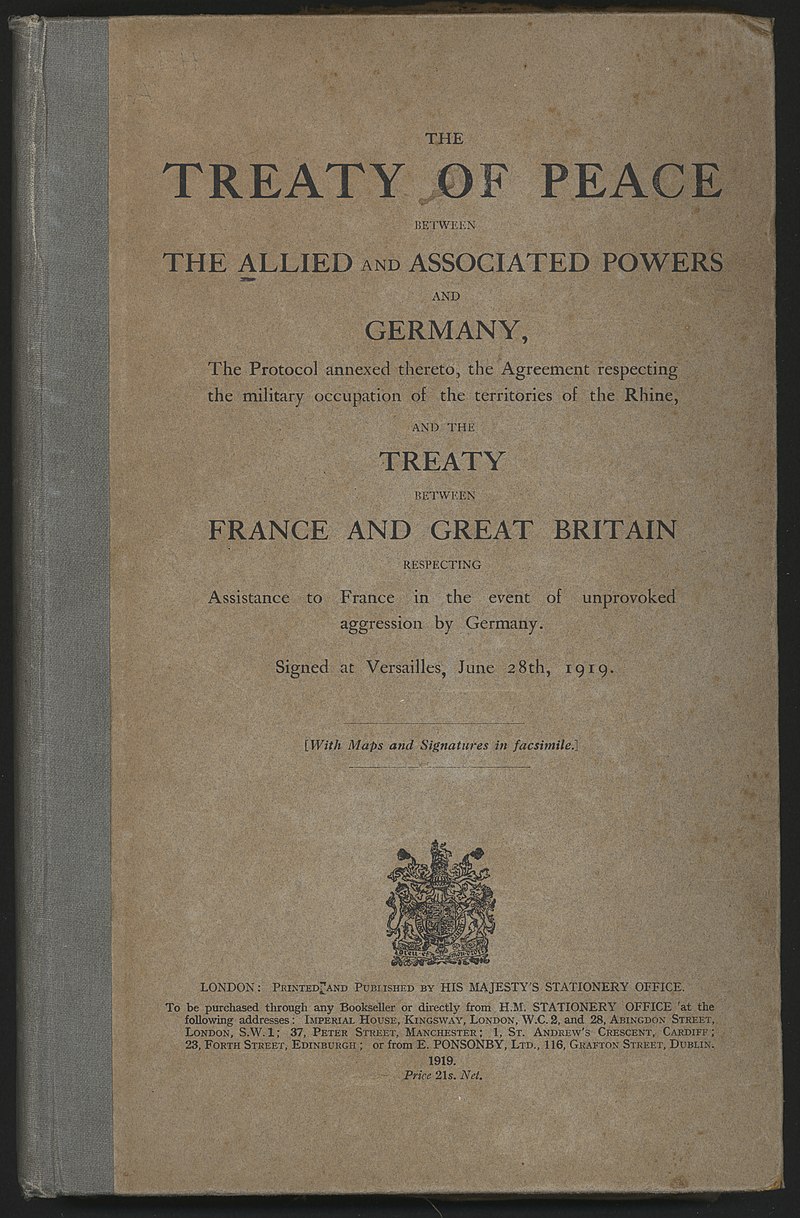 Excerpts from the Treaty of Versailles (1919) page 1