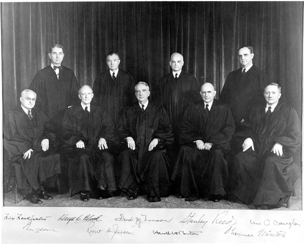 Supreme Court Justices Photograph with Autographs page 1