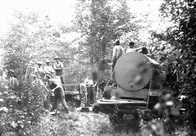 Load Water Truck Used for Fighting Wild Fires, c. 1900 in Main Document Viewer