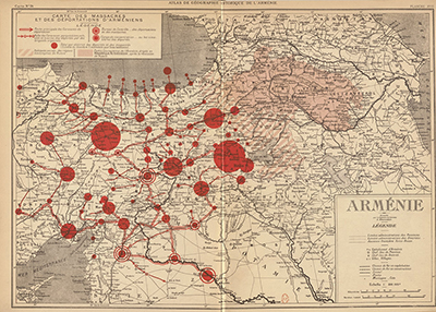 Carte des Massacres et des Déportations d'Arméniens [Map of the Massacres and the Deportations of the Armenians] thumbnail page 1