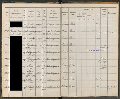 Entry and Exit Book for St. Johannes-Stift, Niedermarsberg thumbnail page 1