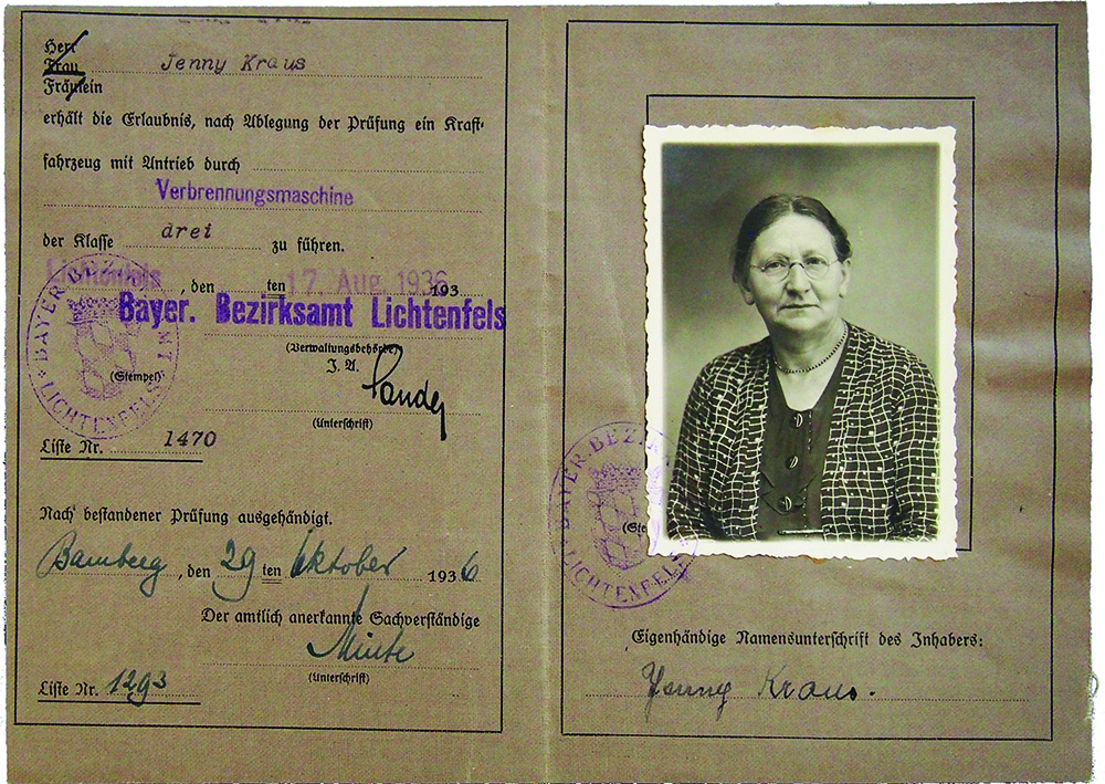 Jenny Kraus Drivers' License page 1