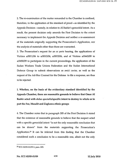 Second Decision on the Prosecution's Application for a Warrant of Arrest thumbnail page 8