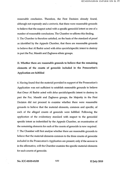 Second Decision on the Prosecution's Application for a Warrant of Arrest thumbnail page 9