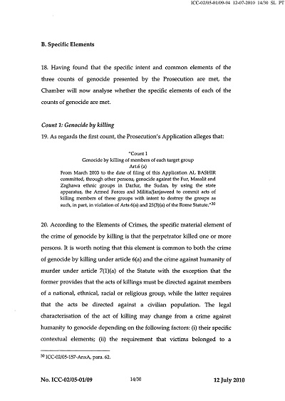 Second Decision on the Prosecution's Application for a Warrant of Arrest thumbnail page 14