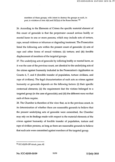 Second Decision on the Prosecution's Application for a Warrant of Arrest thumbnail page 18