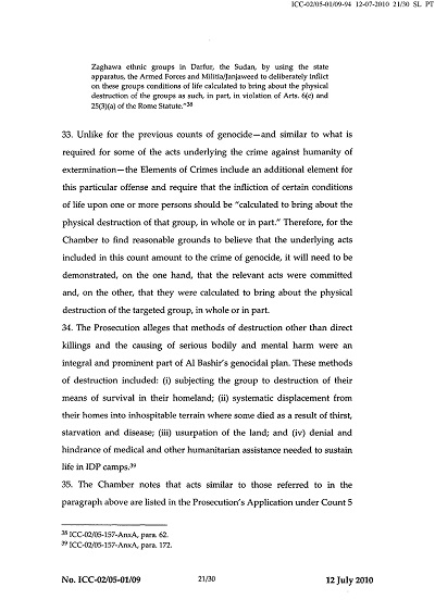 Second Decision on the Prosecution's Application for a Warrant of Arrest thumbnail page 21