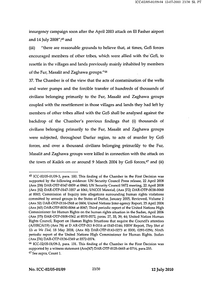 Second Decision on the Prosecution's Application for a Warrant of Arrest thumbnail page 23