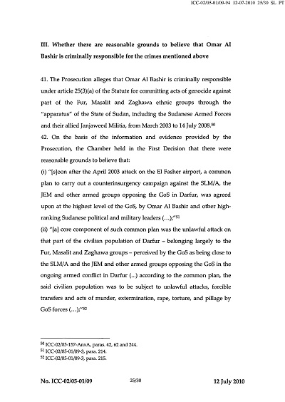 Second Decision on the Prosecution's Application for a Warrant of Arrest thumbnail page 25