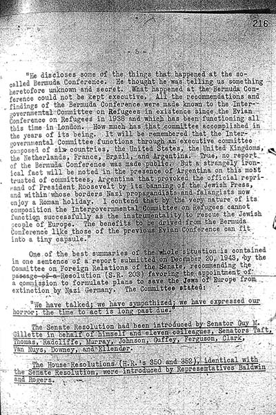 "Report to the Secretary on the Acquiescence of This Government in the Murder of the Jews" thumbnail page 5