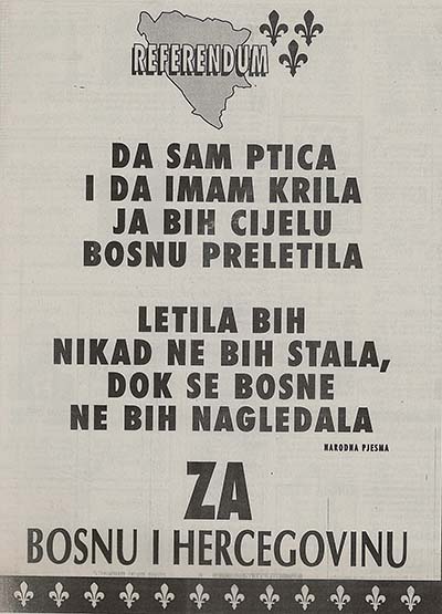 Bosnian Independence Referendum Poster thumbnail page 1