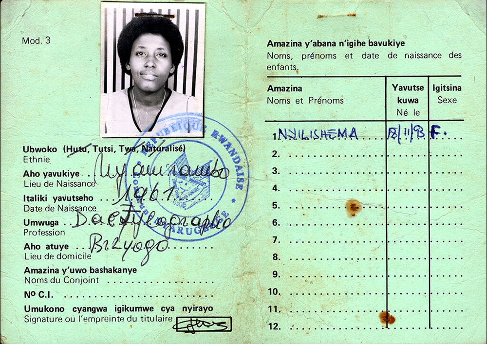 Tutsi Identity Card page 1