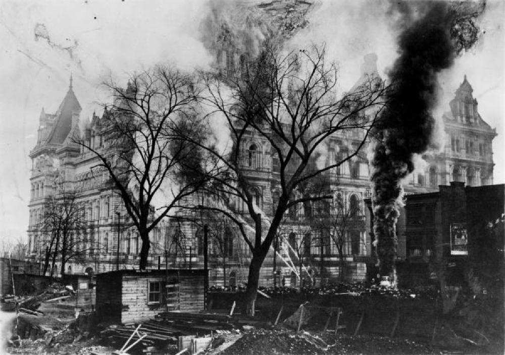 New York State Capitol, Morning after Fire, 1911 page 1