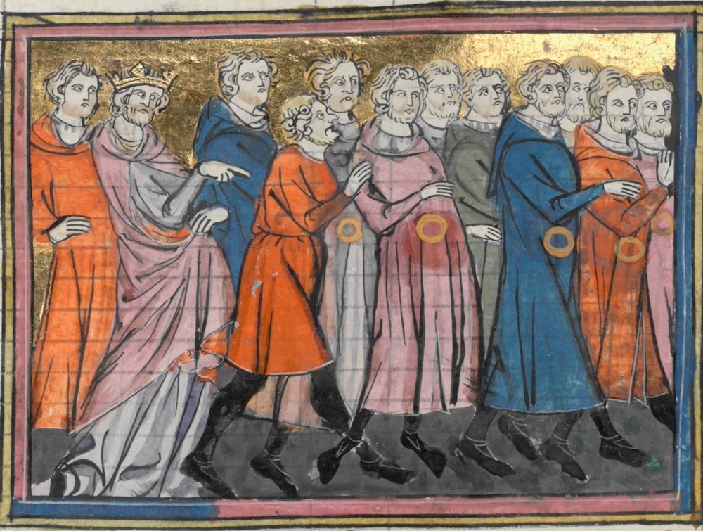 Illustration of the Expulsion of Jews from France in 1182 page 1