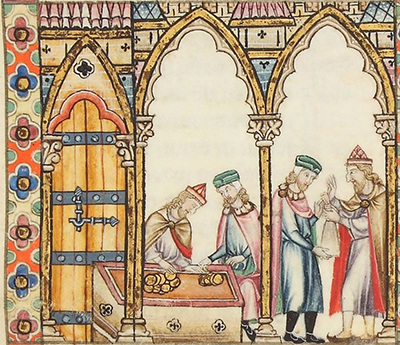 Medieval depiction of Jewish money lenders thumbnail page 1