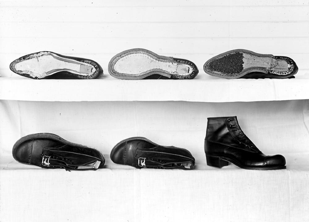 Shoes at Different Stages of Completion, Endicott Johnson Plant, Endicott, NY, 1917 page 1