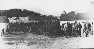 Incarcerated individuals entering Belzec extermination camp thumbnail page 1