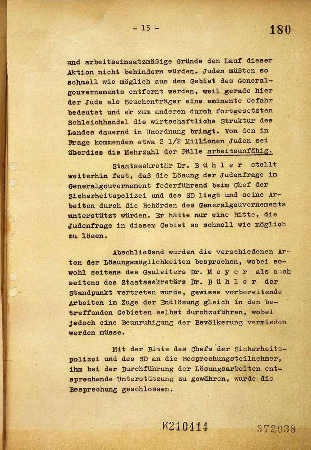 Protocol of the Wannsee Conference page 15