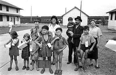 Families at Fort Ontario Emergency Refugee Shelter page 1