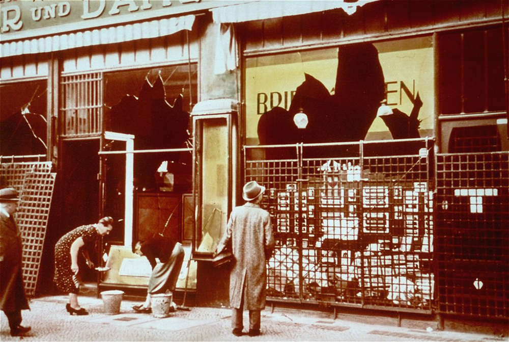 Jewish shops after Kristallnacht page 1