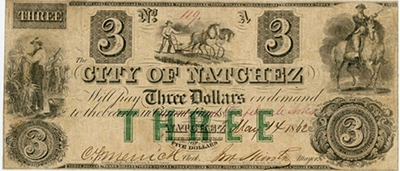 Load Currency ($3.00) from Natchez, MS by Rawdon, Wright, Hatch & Edson in Main Document Viewer
