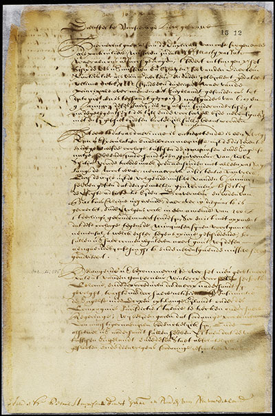 Letter from the Directors to Stuyvesant, April 16, 1663 thumbnail page 1