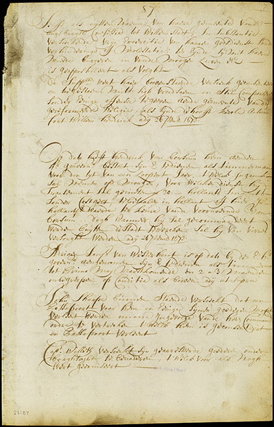 Grant of the free exercise of their religious worship to the Lutherans at Willemstadt (Albany) thumbnail page 1