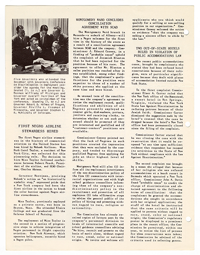 New York State Commission Against Discrimination (SCAD) newsletter, March 1958 thumbnail page 2