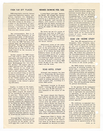 New York State Commission Against Discrimination (SCAD) newsletter, June 1958 thumbnail page 2