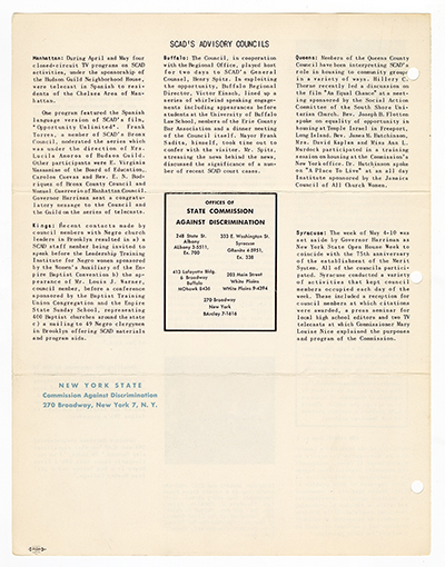 New York State Commission Against Discrimination (SCAD) newsletter, June 1958 thumbnail page 4