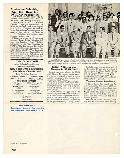 New York State Commission Against Discrimination (SCAD) newsletter, October 1959 thumbnail page 4