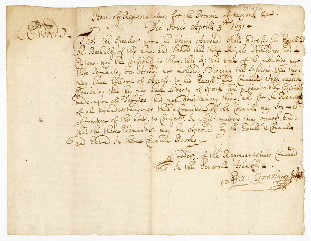 Order regarding the house of representatives page 1