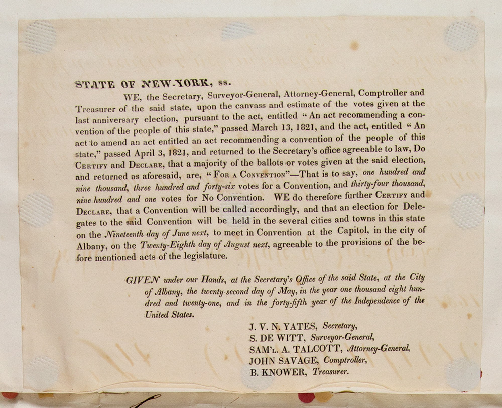 Second Constitution of New York State, 1821 page 2