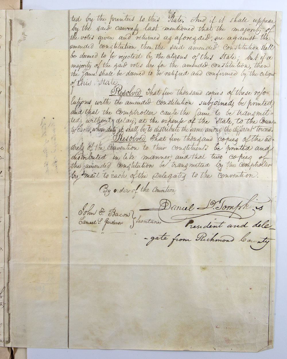 Second Constitution of New York State, 1821 page 7