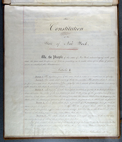 Load Second Constitution of New York State, 1821 in Main Document Viewer