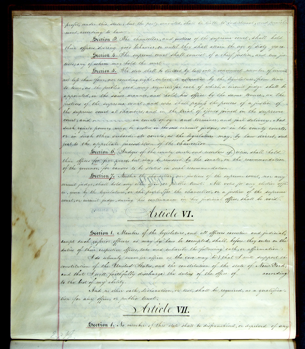 Second Constitution of New York State, 1821 page 18