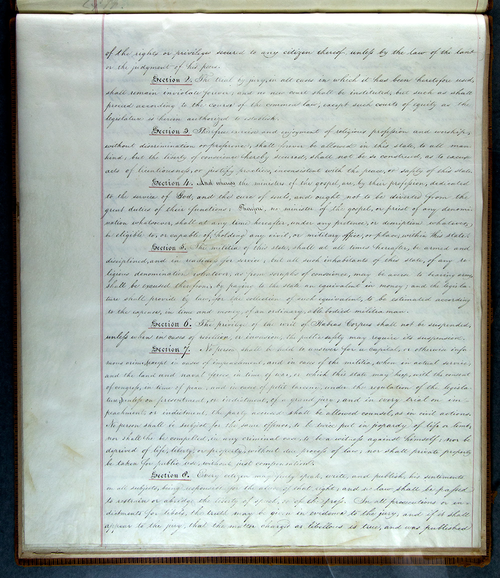 Second Constitution of New York State, 1821 page 19