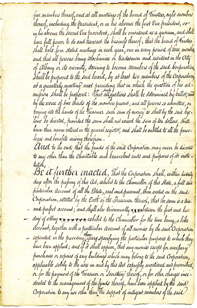 Law Incorporating the Society of Mechanics of the City of Albany thumbnail page 5