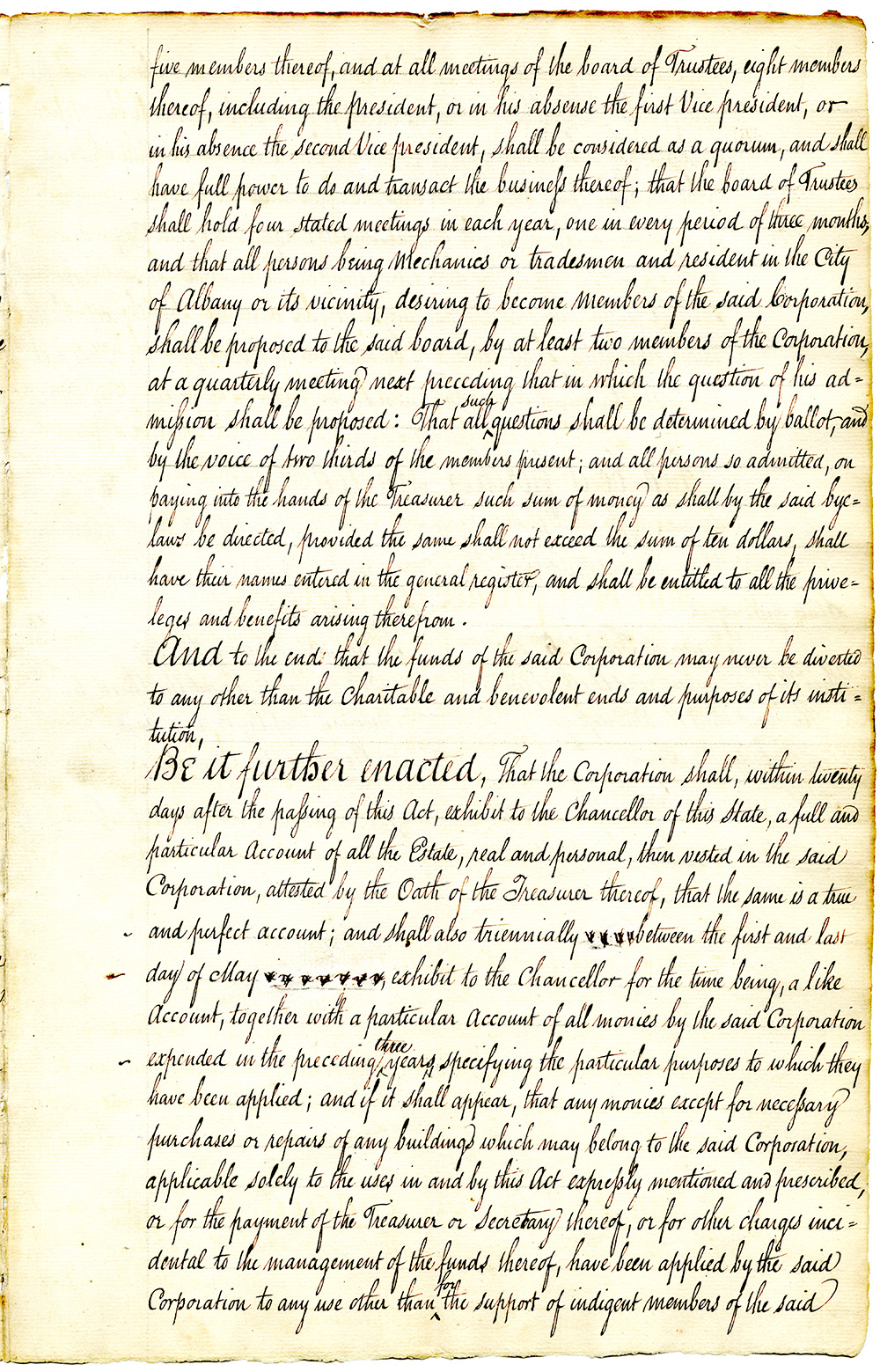 Law Incorporating the Society of Mechanics of the City of Albany page 5