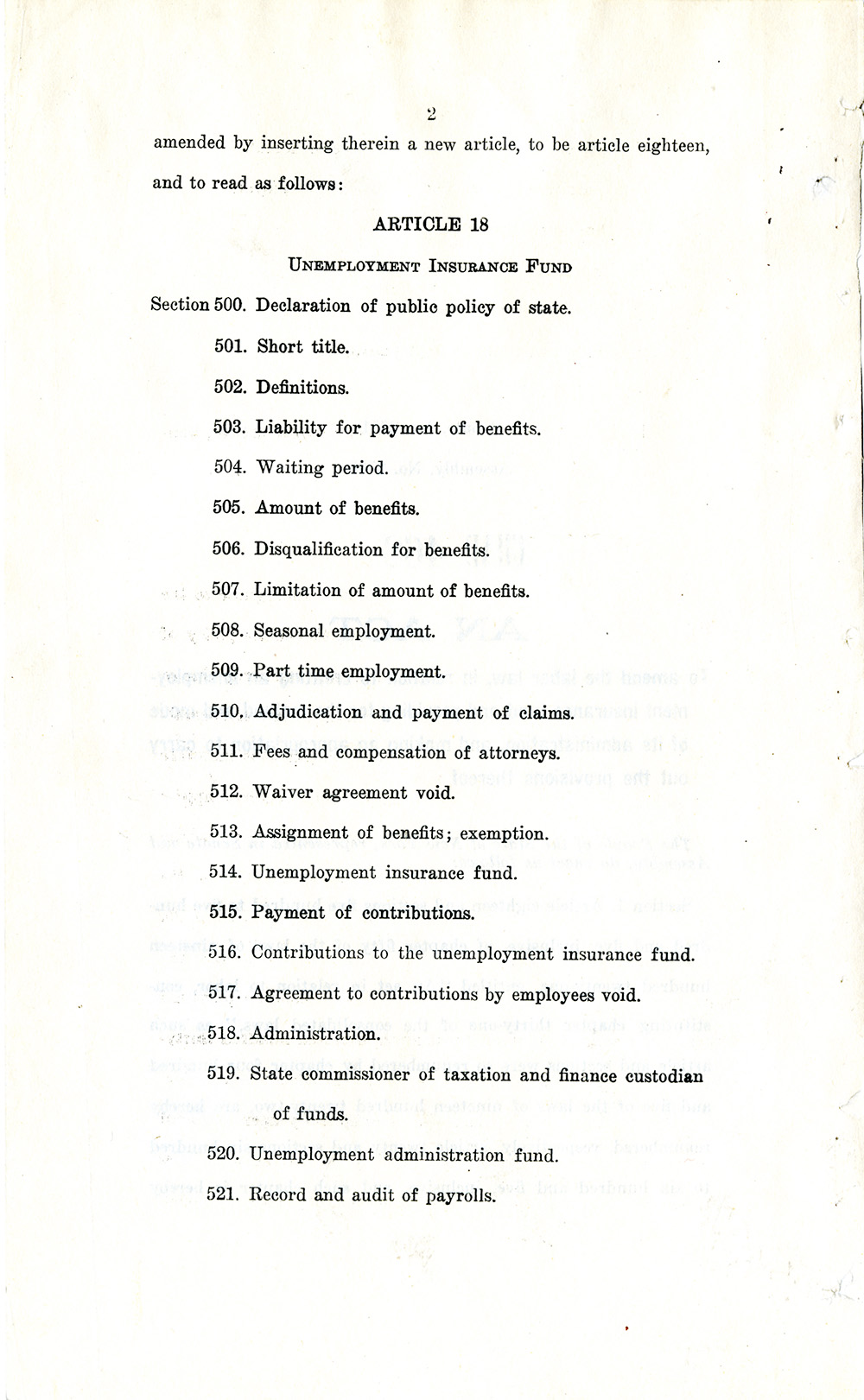 Unemployment Insurance Law page 2