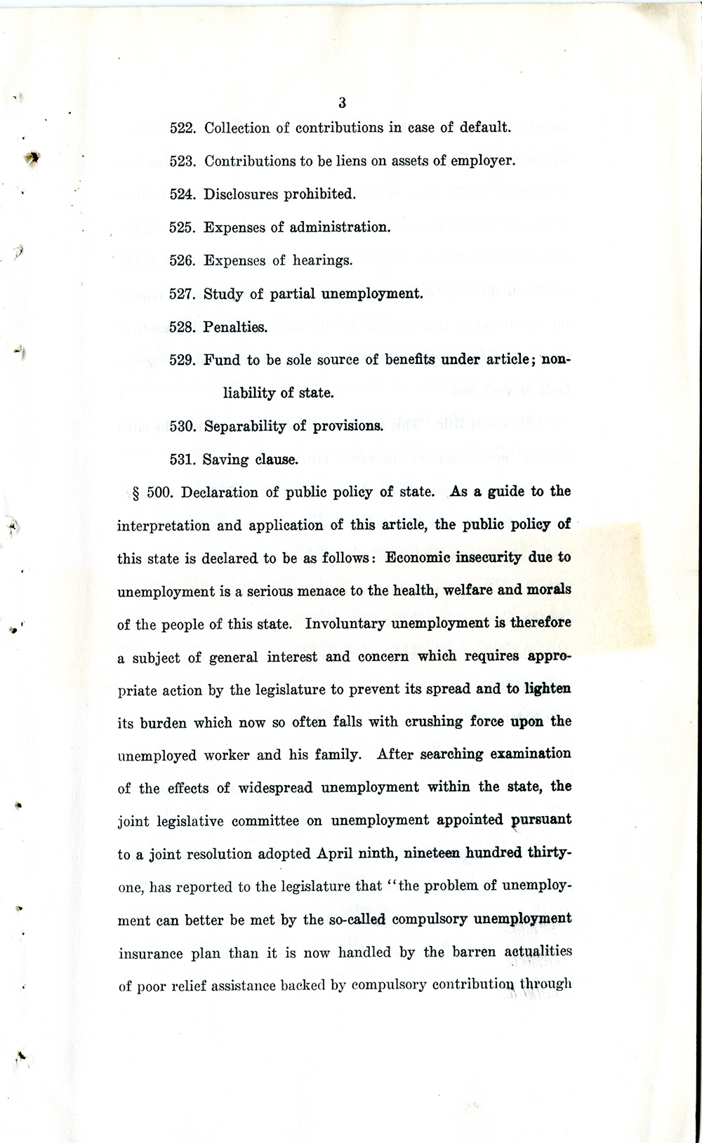 Unemployment Insurance Law page 3