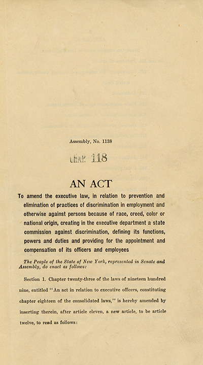 New York State Antidiscrimination Law thumbnail page 1