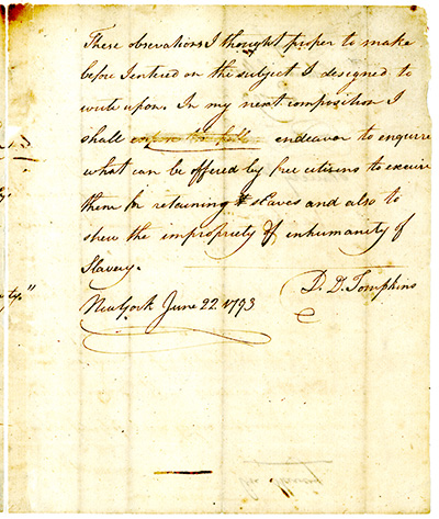 "On Slavery" essay written by Daniel D. Tompkins thumbnail page 3