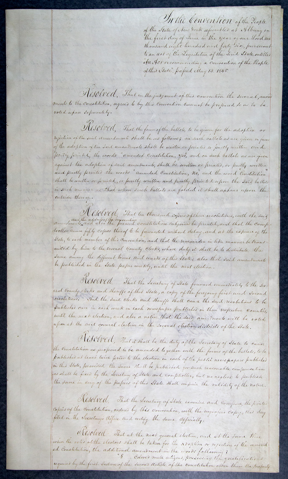 Third Constitution of the State of New York page 1