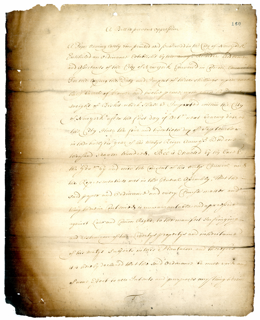 A Bill to Prevent Oppression page 1