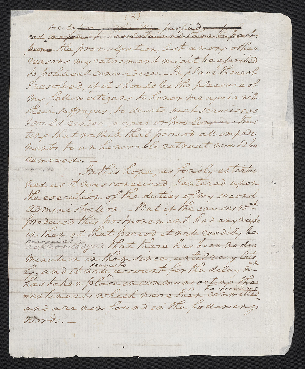 First draft of farewell address : manuscript, 1796 May 15 page 2